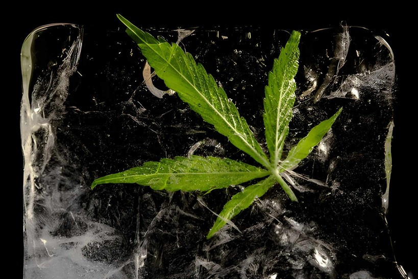 Frisch gefrorenes Cannabis