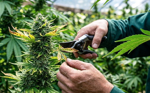 Remove infected leaves yellow spots on cannabis leaves