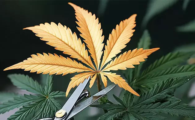 Beschädigte Blätter entfernen Beschädigte Blätter entfernen