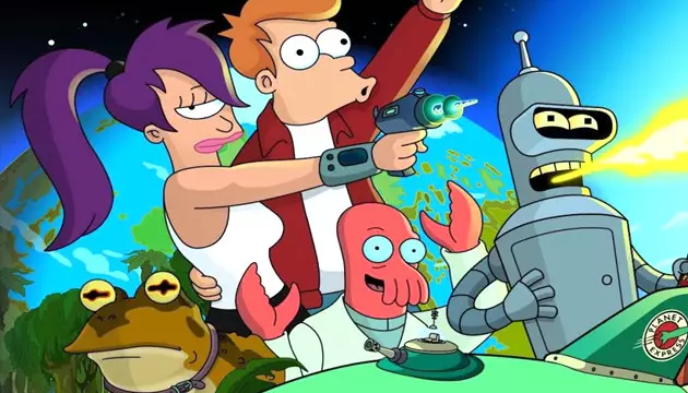 Filme Cartoons zu sehen, während hoch